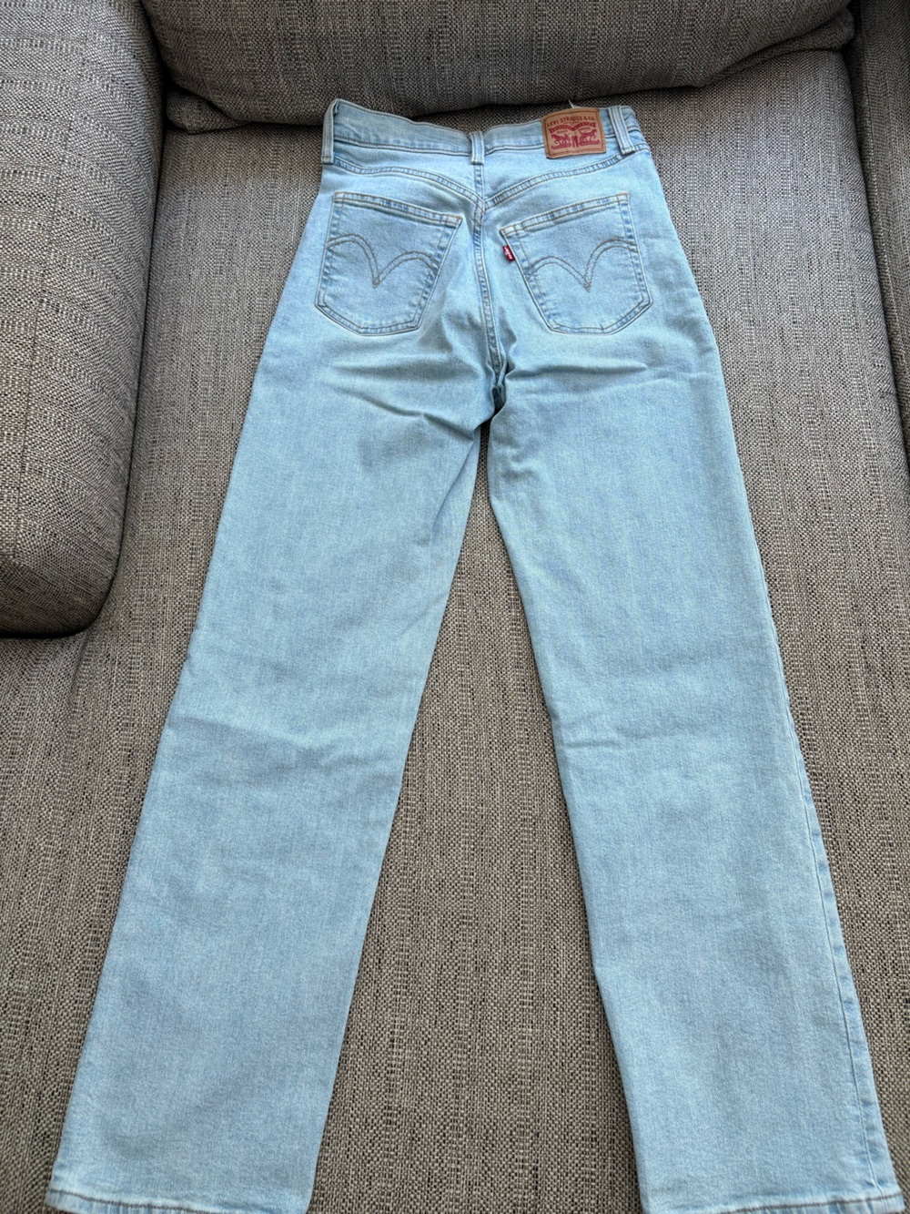 Levi High-Rise Ribcage Straight - Light Blue Women's Jeans - 28 - Picture 2 of 3
